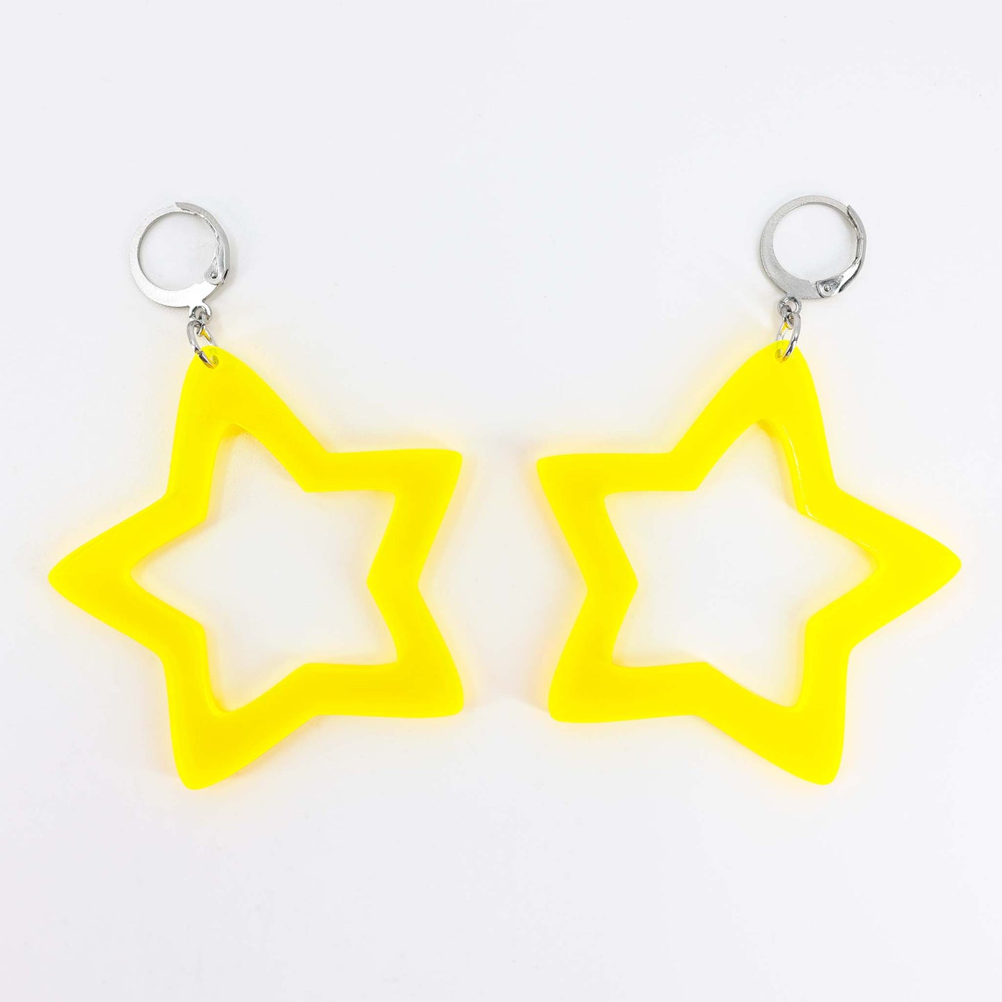 Big Stars - Acrylic Earrings, Neon