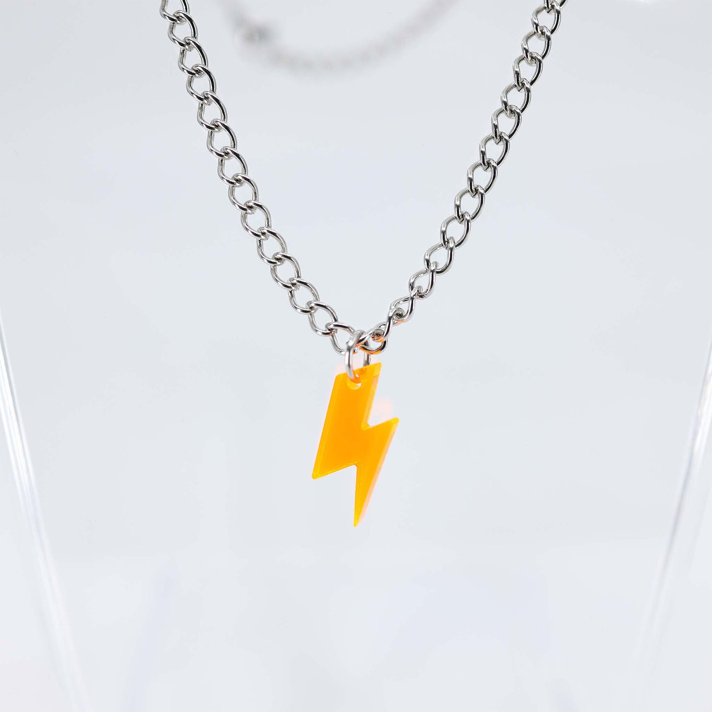 Tiny Lightning Necklace - Fluorescent Pink, Orange, Yellow, Green