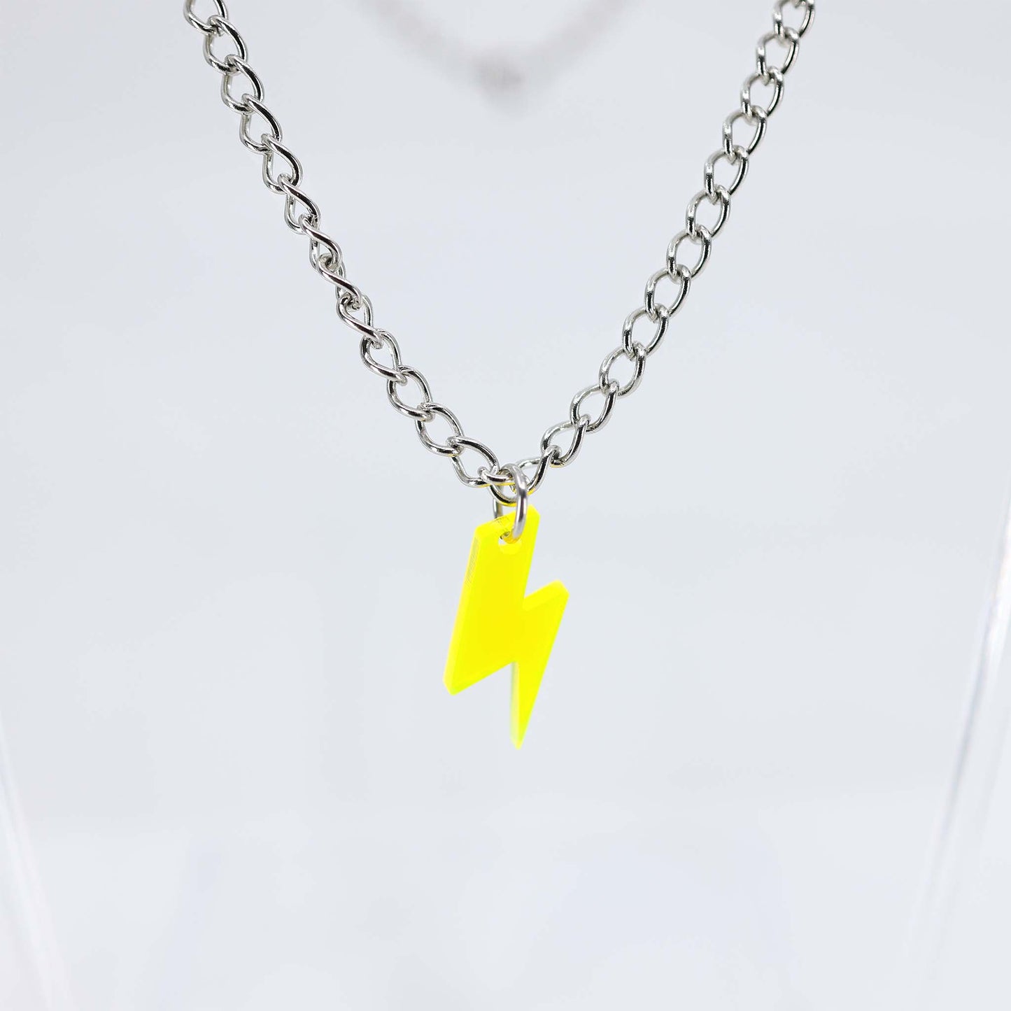 Tiny Lightning Necklace - Fluorescent Pink, Orange, Yellow, Green