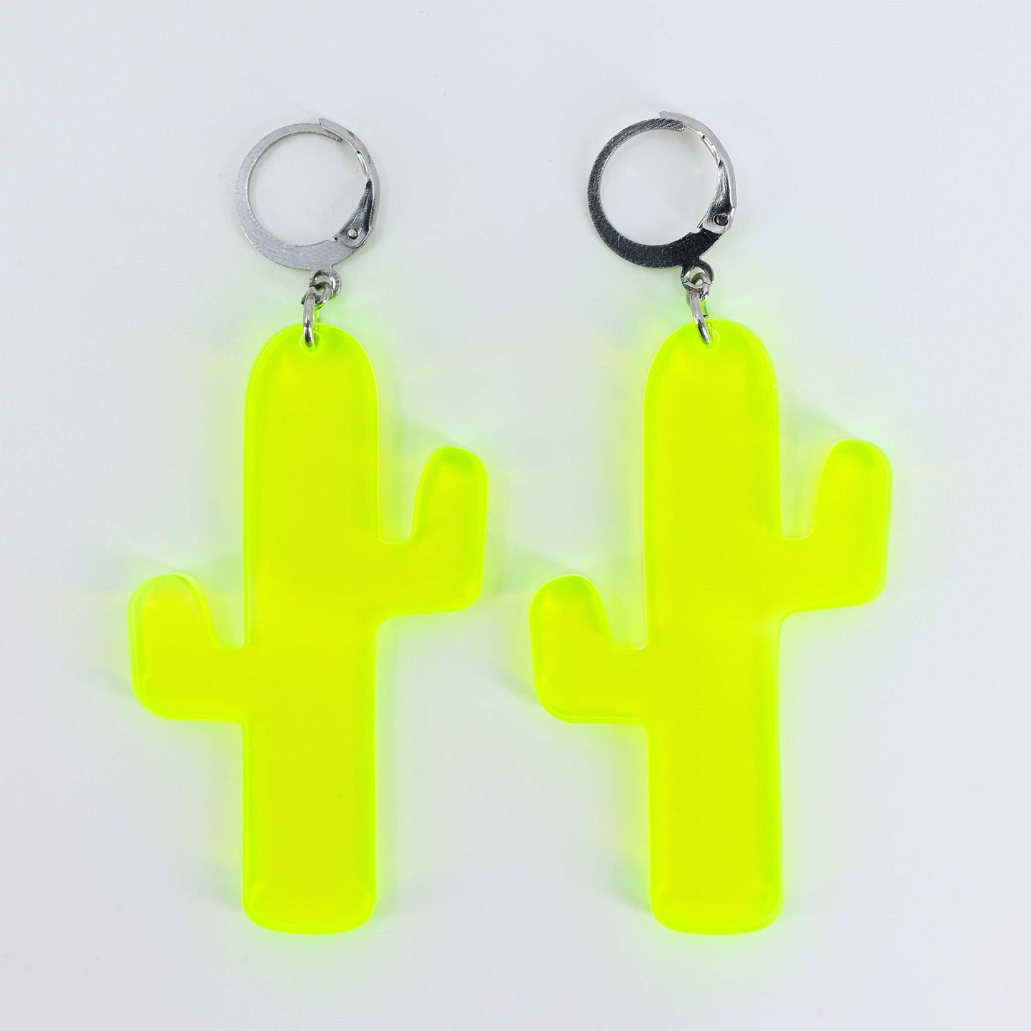 Big Cacti — Acrylic Earrings, Neon