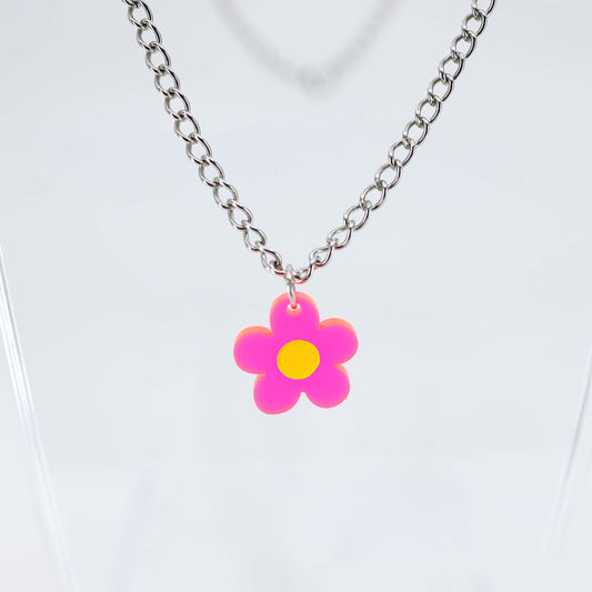 Neon Flower — Acrylic Necklace