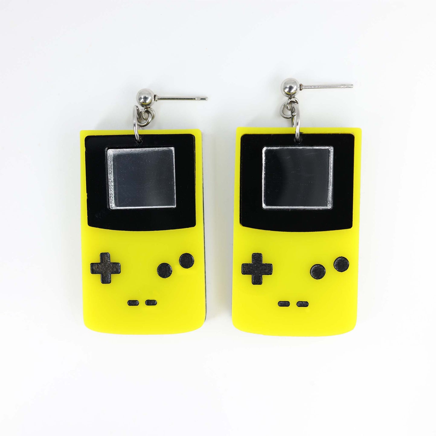 Gameboys - Acrylic Earrings, Pink, Yellow, Green, Blue/Teal, Purple