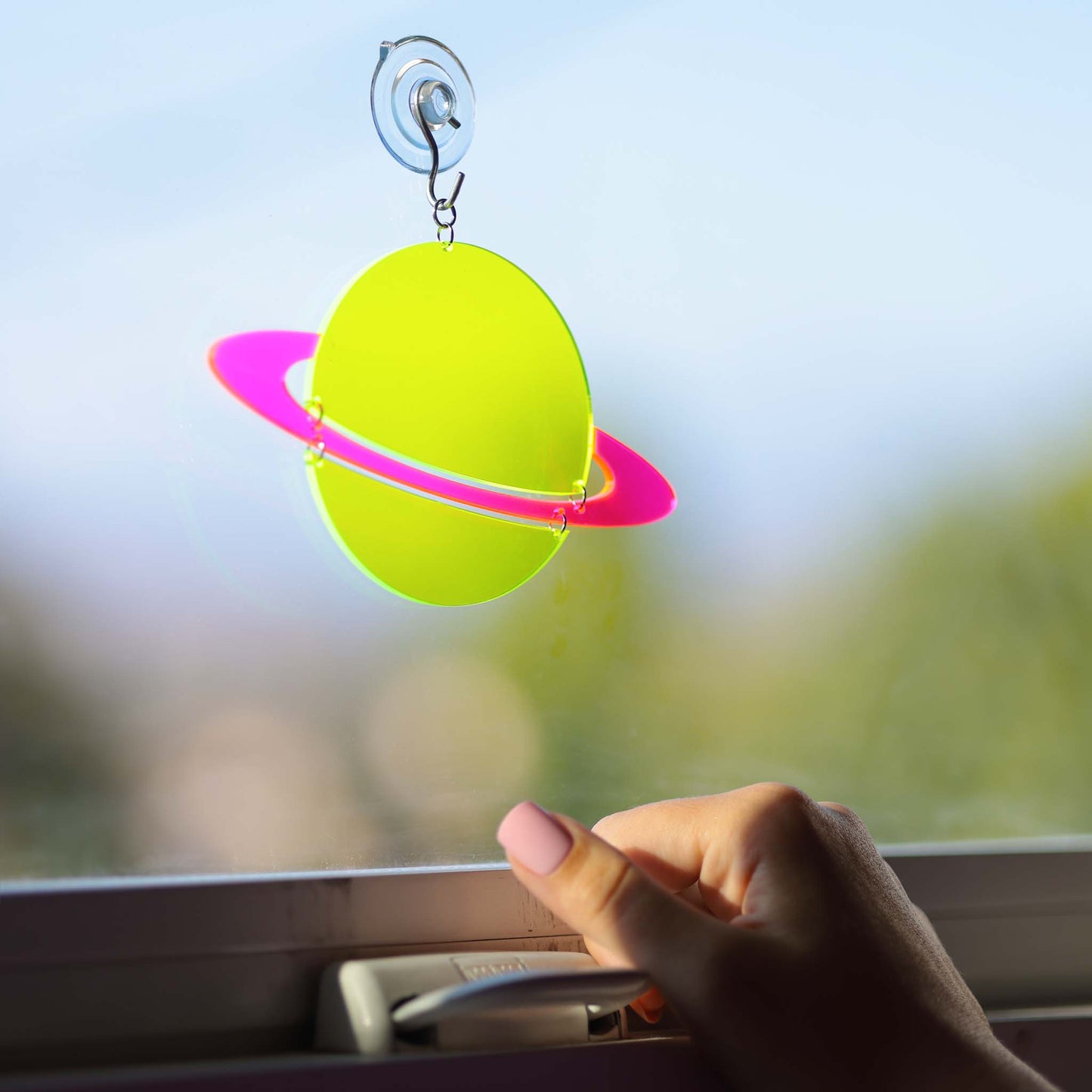 Saturn Suncatcher — Orange, Green