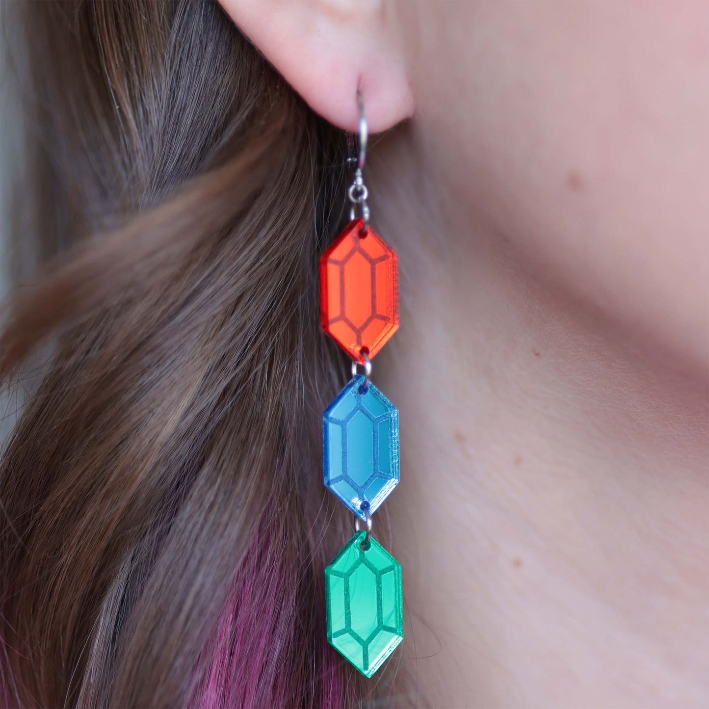 Rupee Gems, Full set of 6 — Acrylic Earrings