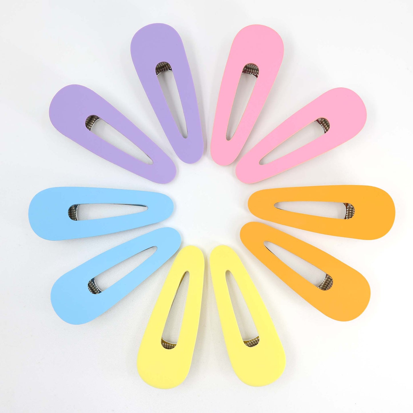 Matte Hair Clips — Pink, Orange, Yellow, Blue, Purple