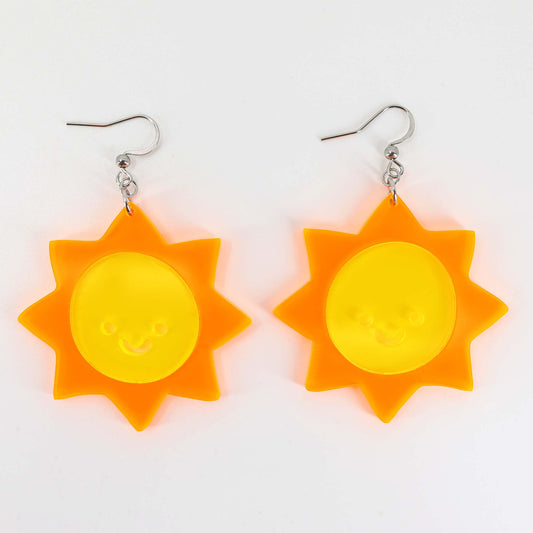 Sun - Acrylic Earrings, Neon