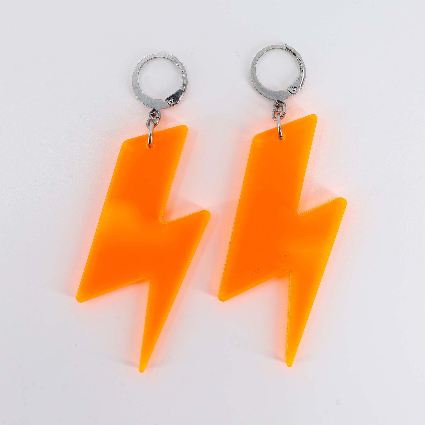 Big Lightning Bolts - Acrylic Earrings, Neon Pink, Orange, Yellow, Green