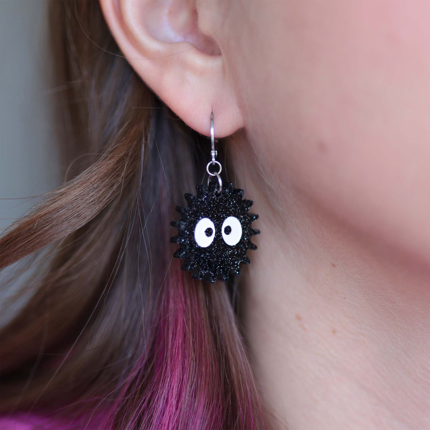 Soot Sprites (Spirited Away, Totoro) — Acrylic Earrings