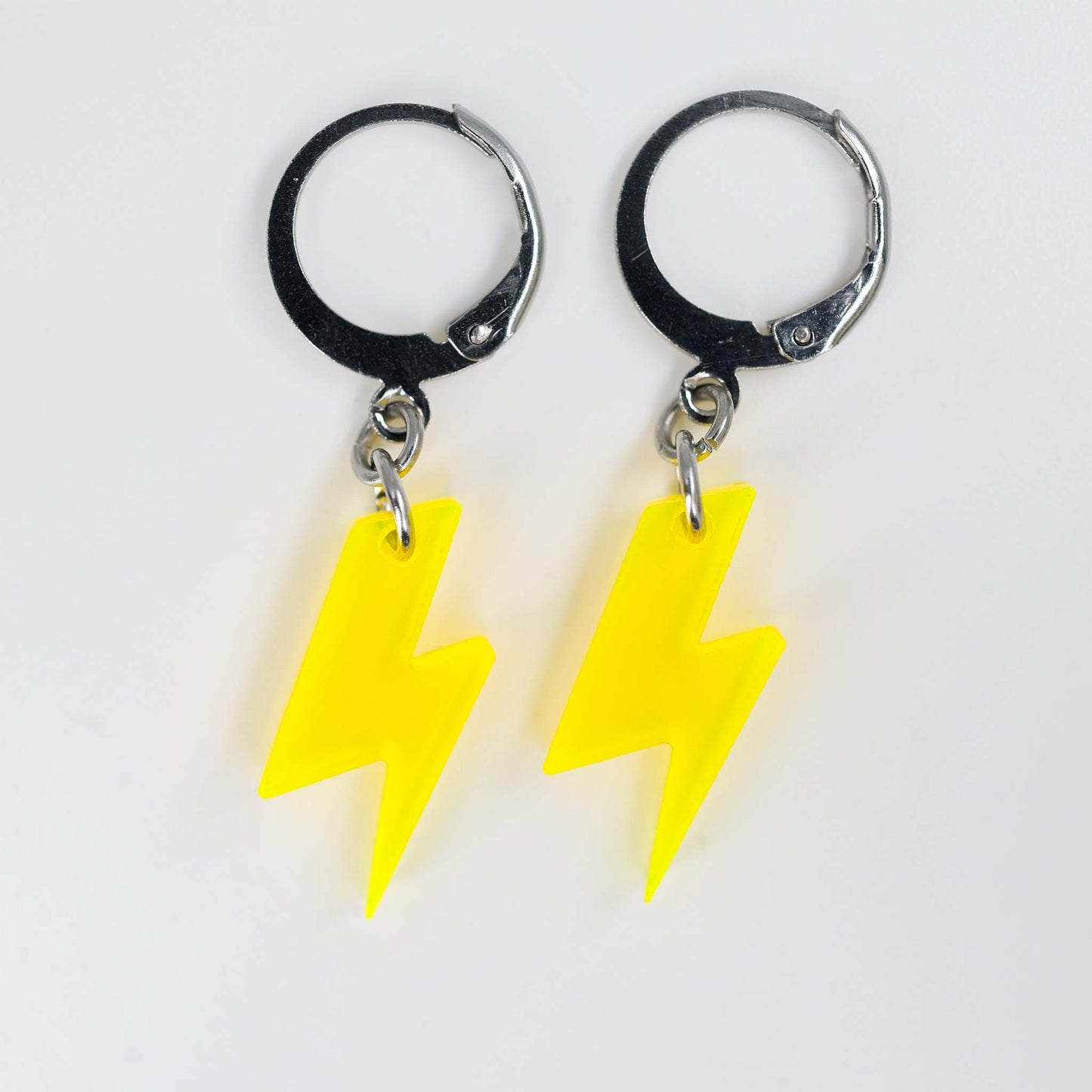 Tiny Lightning Earrings - Fluorescent Pink, Orange, Yellow, Green